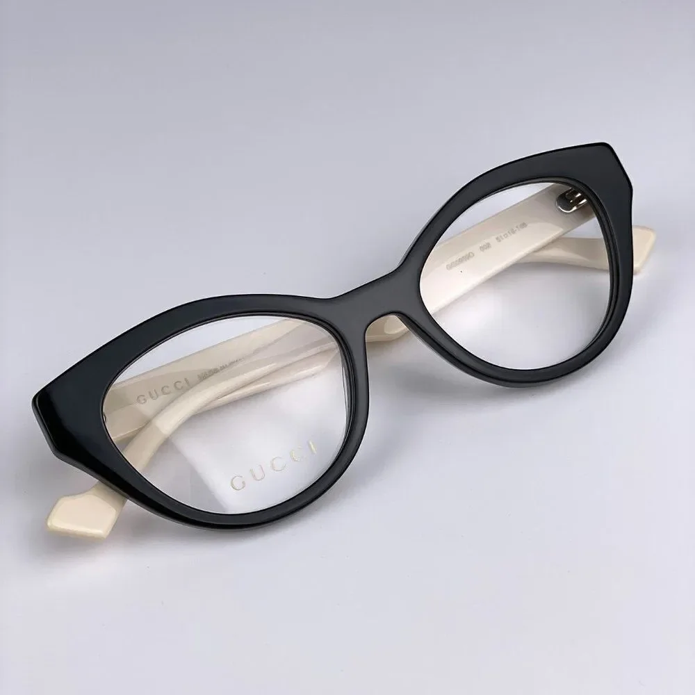 NEW Gucci  GG0959O 002 Black White Cat Eye Women Eyeglasses